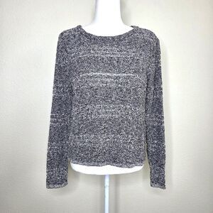 Rag & Bone Black White Sweater Open Knit Boxy Relaxed Women's Size Medium Casual